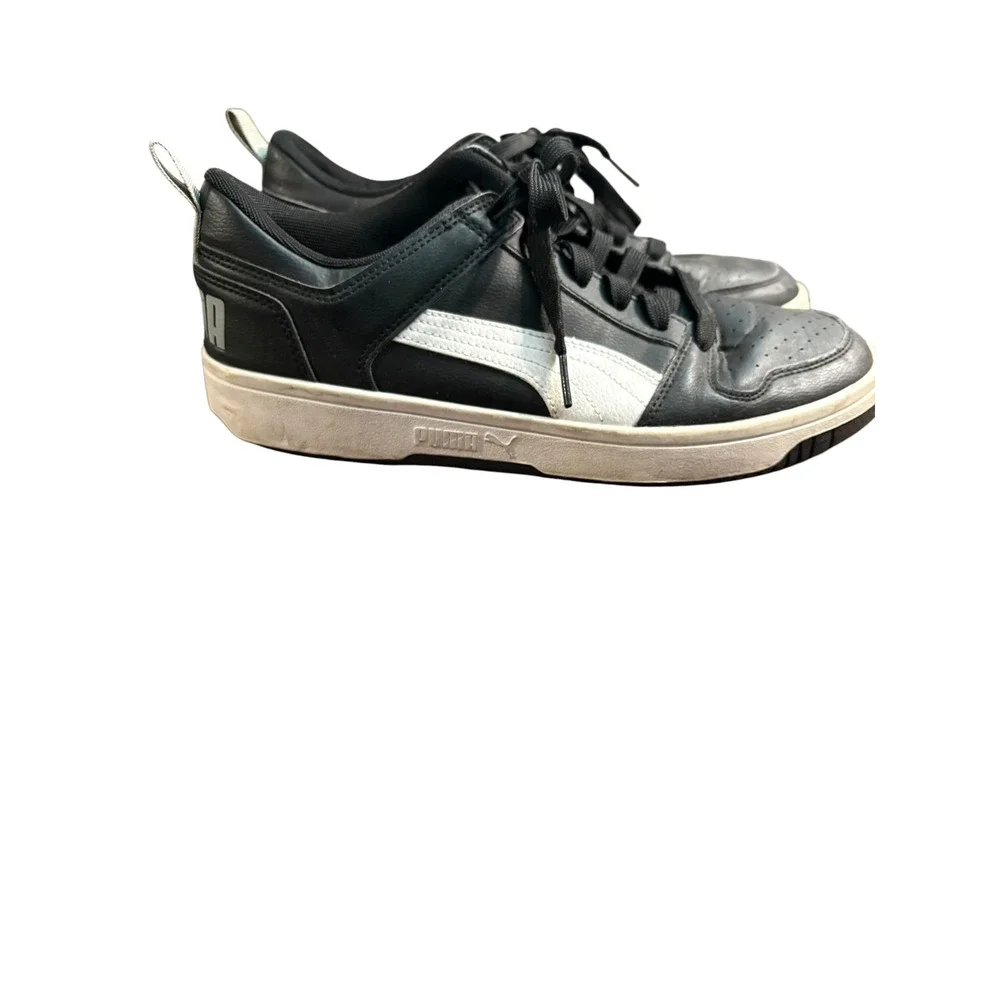 Puma Rebound LayUp Lo Mens Sneakers Black White 369866-02 Size 9.5 Low Top Shoes